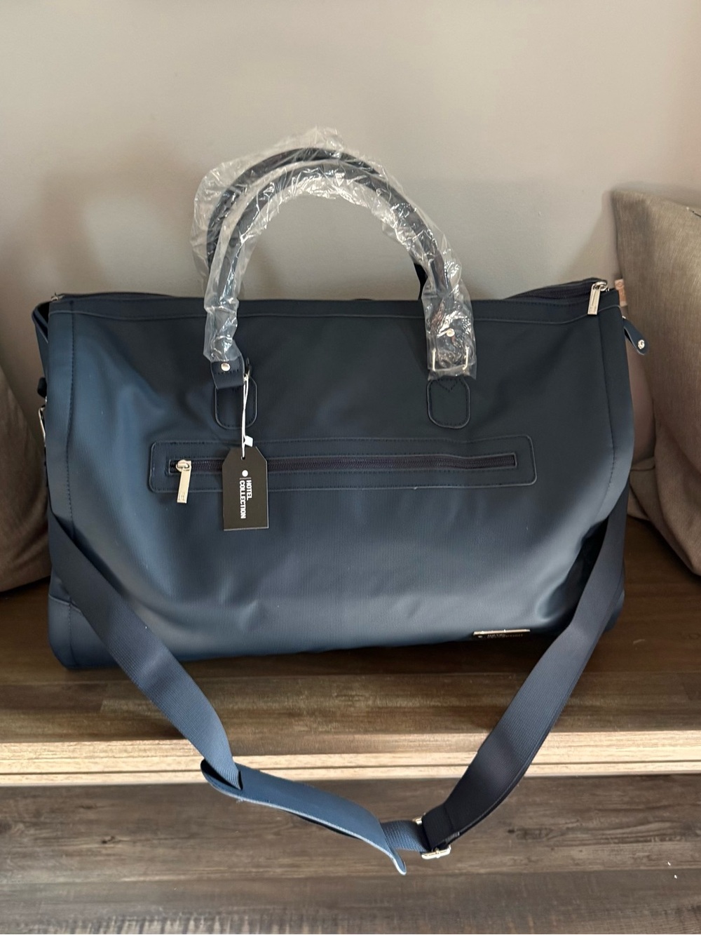 Hotel Collection Navy Duffel Carry On Garment Bag